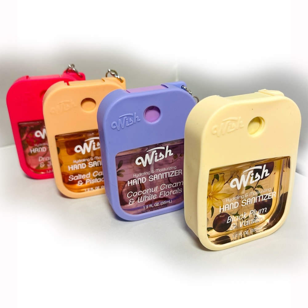 𝐖𝐢𝐬𝐡 Silicone Keychain 𝐇𝐚𝐧𝐝 𝐒𝐚𝐧𝐢𝐭𝐢𝐳𝐞𝐫 Case in 4 Colors CHOOSE ONE - Picture 14 of 16